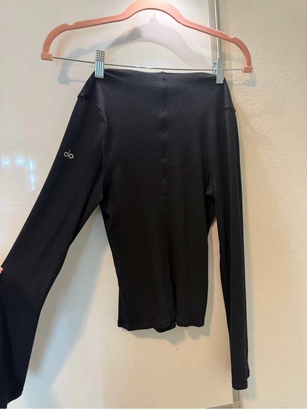ALO Ribbed Mesmerize Long Sleeve - Black
